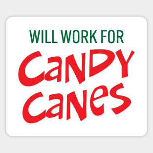 Will work for candy canes Sticker